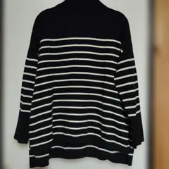 AMERICAN HOLIC 黒と白のストライプニット Mサイズ