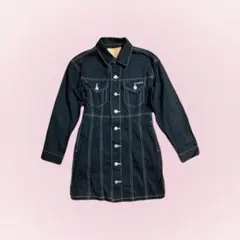 【美品】X-girl デニム ワンピース ブラック