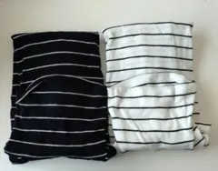 2個セット　GAP　タートルネック　インナー　ストライプ　白　黒