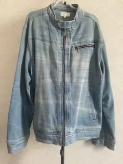 デニム地　ライダース