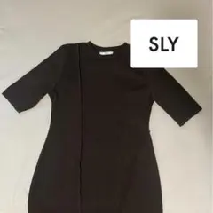 SLY ブラウン 半袖 ミニワンピース サイズ2