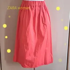 ZARA Woman ✳️554✳️最終価格✅美品♥オレンジ フレアゴムウエストのサムネイル