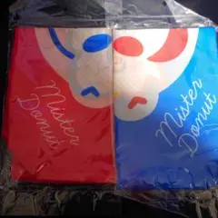 ミスド50周年記念　オサムグッズ　エコバッグ2個セット(レッド・ブルー）