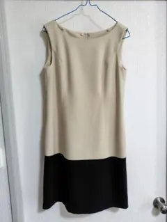 ★★FOXEY NEW YORK、ツートンノースリーブワンピース、サイズ40
