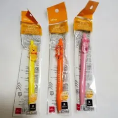 新品　ディズニー アクリルクリップ付ボールペン 3本セット　文房具
