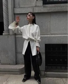 美品】アンリアン cropped shirt UNLIENS 田中亜希子シャツ - メルカリ