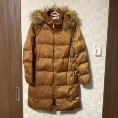 Navy 中綿入りロング コートLサイズ ブラウン