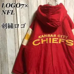 961 NFL LOGO7チーフスナイロンジャケット刺繍ロゴアメリカUSA古着