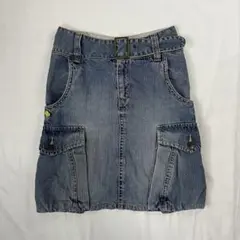 【Y2K】Desigual デシグアル デニム カーゴ ミニスカート 34のサムネイル