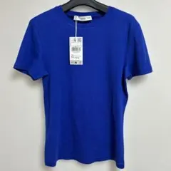 新品タグ付 MNG 半袖Tシャツ 青色 ¥2990 マンゴー ブルー Sのサムネイル