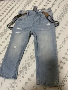 H&Mライトブルーダメージデニムパンツ