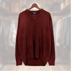 DOCKERS Vネック ニット アーガイル バーガンディーカラー