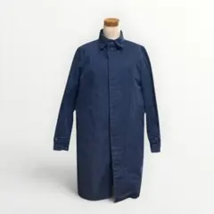 s&nd（セカンド）✨️ステンカラーコート ネイビー 比翼仕立て ユニセックスのサムネイル