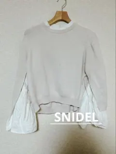 SNIDELシャツドッキングニット