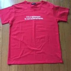 赤 メッセージプリント Tシャツ М 新品未使用