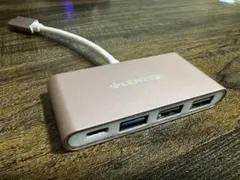 Lention 4ポート USB-Cハブ ローズゴールド
