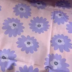 D'SELECTION 紫色の花柄 綿プリント生地
