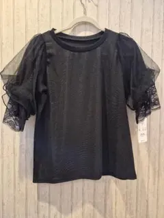 ブラック 半袖 トップス M
