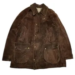 C*e様 ユーロ古着 本革スエードレザー ジャケット ハーフコート ブラウン 4