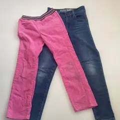ピンク コーデュロイ ロングパンツ 120cmデニム&ガールズ130㎝２４h以内