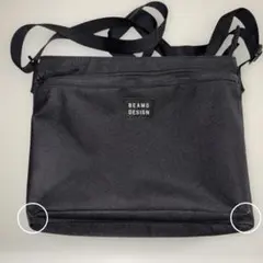 BEAMS DESIGN Every One 横型ショルダーバッグ［黒］