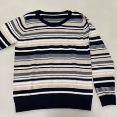 LE fumoir 　ラフモア　ストライプデザイン ニットセーター L