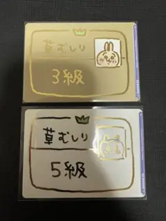ヴァイスシュヴァルツブラウ ちいかわ 草むしり検定3級 br 4枚 うさぎ ちいかわ - 未使用 ヴァイスシュヴァルツブラウ ちいかわ