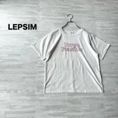 0 LEPSIM レプシィム フロントロゴ 半袖 Tシャツ ホワイト 白 Fのサムネイル