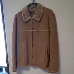 コムサイズム ブルゾン フェイクレザー調