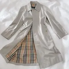 Burberry バーバーリー　ステンカラーコート　ノバチェック柄　ベージュ