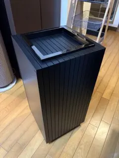 自動開閉式ゴミ箱 ZitA SQUARE ブラック キャスター付き