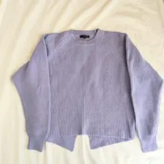 BLACKFRIDAY SALE ICB ラベンダー リブ編み 長袖ニット