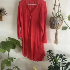 未使用❣️薄手ブラウスチュニック♡綿100%⭐︎袖口ゴム入り⭐︎