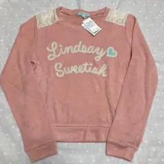 未使用リンジィLindsay ニット　ピンク　刺繍　レース160cm