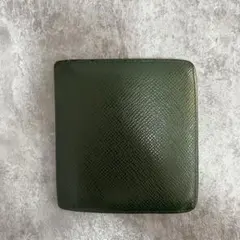 LOUIS VUITTON タイガ 二つ折り財布 ロゴ 緑 モスグリーン