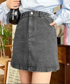 新品未使用 moment+ ブラック ミニスカート