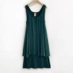 Sybilla シビラ シフォンレイヤード ロングワンピース ノースリーブ M