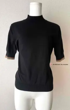 【美品】ポールスミス /ニット /半袖/ボトルネック/ブラック/M
