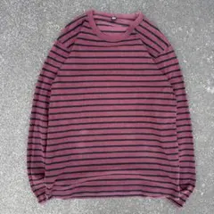 希少 00s オールドユニクロ ボーダー ロンＴ y2k グランジ 平成 人気