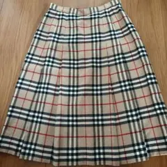 BURBERRY ノバチェック プリーツロングスカート 起ヴィンテージ 秋冬のサムネイル