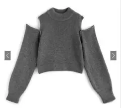 袖2Wayショルダーオープンニットトップス[mb1528]