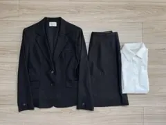 黒 スーツセット (スカート) シャツセット 11号