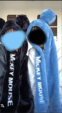 ミッキーマウス 耳付きフリースキャップ