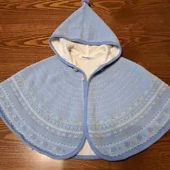 ファミリア familiar フードつきケープ ポンチョ 60-90㎝