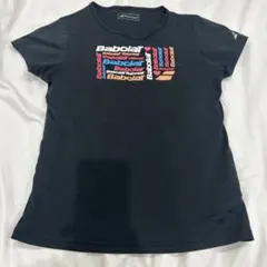 Babolat 黒 Tシャツ ロゴプリント