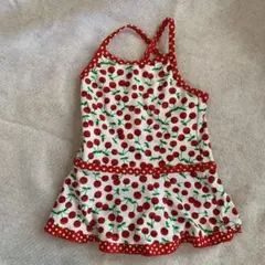 チェリー柄フリル付きベビー水着　80cm