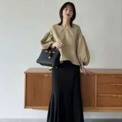 【美品】CLANE VOLUME PUFF TOPS サイズ1 ベージュ