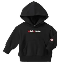 mikiHOUSE ロゴ ブラック 黒 パーカー 120