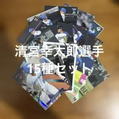 プロ野球チップスカード等清宮幸太郎選手15種まとめセット キラ2種ノーマル13種のサムネイル