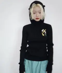 サ*ラ様 ヤンチェオンテンバール ブラック タートルニット M サ*ラ様 ヤンチェオンテンバール ブラック タートルニット M - メルカリ